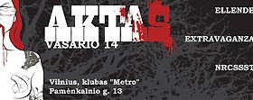 Vasario 14 d. – NRCSSST, EXTRAVAGANZA ir ELLENDE koncertas „Aktas“